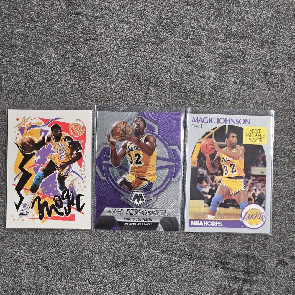 Lot Of 3 Magic Johnson Lakers Basketball Card NBA Hoops/Panini Epic Performers